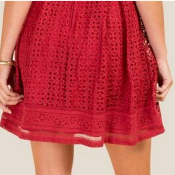 Francesca’s “Lilly” A-Line Lace Above the kneew Dress - Picture 6 of 17